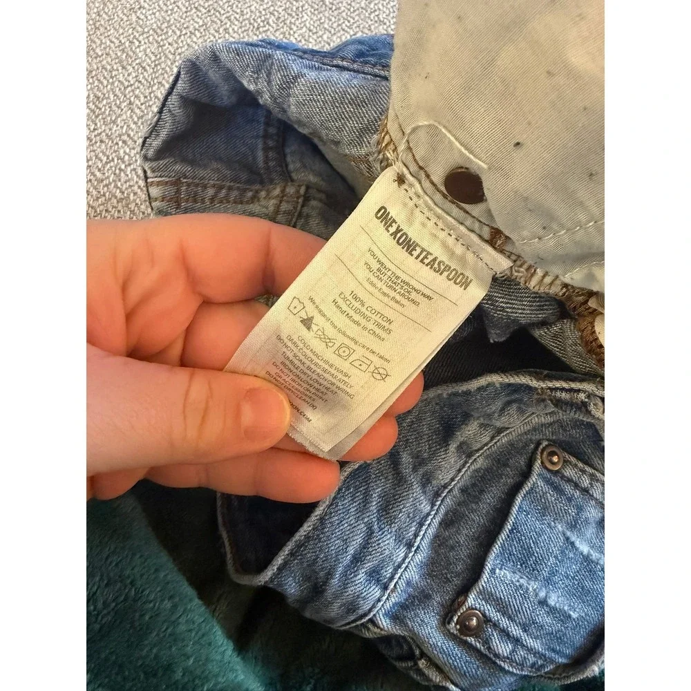 One Teaspoon $118 Sz 29‎ Bandits Relaxed Long Rise Twisted Cuff Denim Shorts